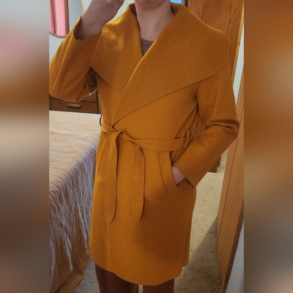 [SALE] Shinestar Wrap Light Coat Mustard Yellow Size Large